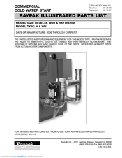 Raypak RAYTHERM Illustrated Parts List