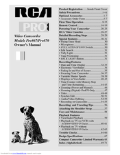 RCA Pro867 Owner's Manual