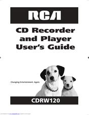 RCA CDRW120 User Manual