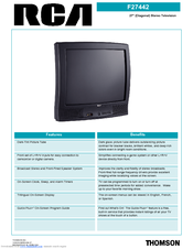 Rca F27442 Technical Specifications