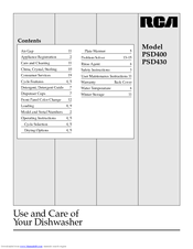 RCA PSD400 Use And Care Manual