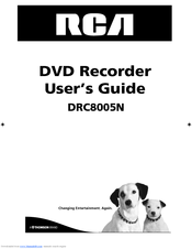 RCA DRC8005N - Progressive-Scan DVD Player/Recorder User Manual