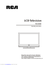 RCA RLC2226 Operating Instructions Manual