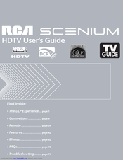 Rca SCENIUM HD50LPW166PK User Manual