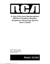 Rca 25250 User Manual