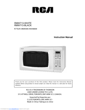 RCA RMW713-BLACK Instruction Manual