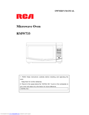 RCA RMW733 Owner's Manual