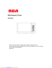 RCA RMW968 Installation Instructions Manual