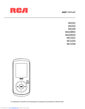 RCA M4208 - Opal 8 GB Digital Player User Manual