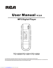 RCA TC1200 User Manual