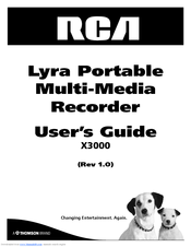 Rca Lyra X3000 User Manual