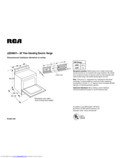 Rca LEB356GY Dimensions And Installation Information