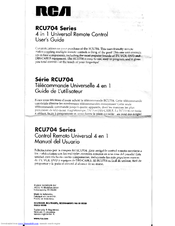 Rca RCU704 Series User Manual