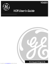 Ge VG4251 User Manual