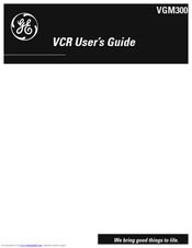 GE VGM300 User Manual