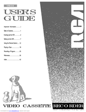 RCA VR538 User Manual