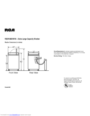 Rca YBXR1060VWW Specification Sheet