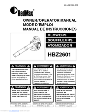 RedMax HBZ2601 Owner's/Operator's Manual