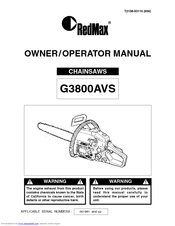 RedMax G3800AVS Owner's/Operator's Manual