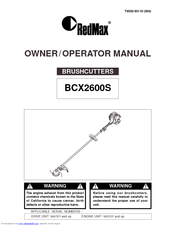 Redmax BCX2600S Owner's/Operator's Manual