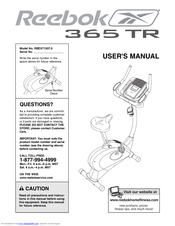 Reebok 365tr Bike User Manual