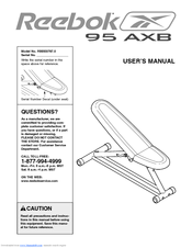Reebok weight bench RBBE0787.0 User Manual