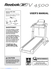 Reebok V4500 Treadmill User Manual