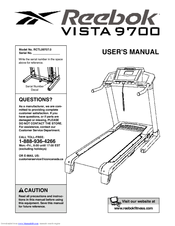 Reebok 9700 Vista Treadmill User Manual