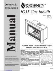 Regency IG35-ULPG Owners & Installation Manual