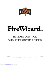 FPI FireWizard Operating Instructions Manual