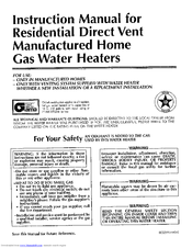 Reliance Water Heaters 2919340 Instruction Manual