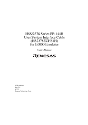 Renesas H8S/2378 Series User Manual