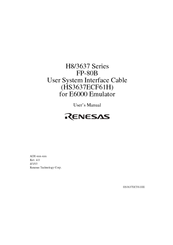 Renesas H8/3637 Series User Manual