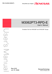 Renesas Emulation Pod M3062PT3-RPD-E User Manual