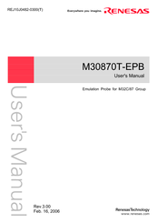 Renesas Emulation Probe for M32C/87 Group M30870T-EPB User Manual
