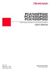 Renesas PROM Programming Adapter PCA7435FPG02 User Manual