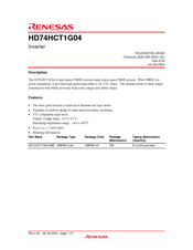 Renesas HD74HCT1G04 Datasheet