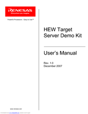 Renesas HEW Target Server User Manual