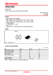 Renesas HSG1002 Specification Sheet