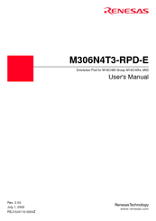 Renesas Emulation Pod M306N4T3-RPD-E User Manual