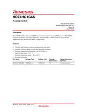 Renesas HD74HC1G66 Datasheet