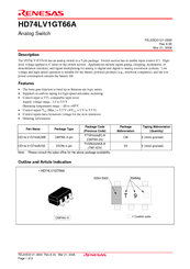 Renesas HD74LV1GT66A Specifications