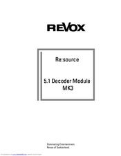 Revox Re:source MK3 Manual