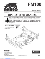 RHINO FM100 Operator's Manual