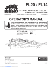RHINO RHINO FL20 Operator's Manual