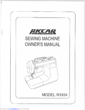Riccar R1934 User Manual