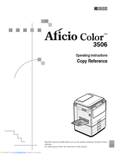 Ricoh Aficio Color 3506 Copy Reference Manual