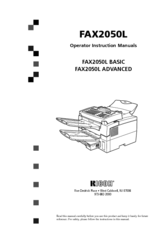 Ricoh FAX2050L Advanced Instruction Manuals