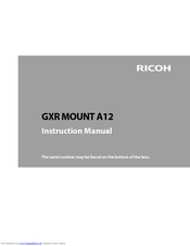 Ricoh GXR MOUNT A12 Instruction Manual