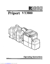 Ricoh Priport VT3800 Operating Instructions Manual